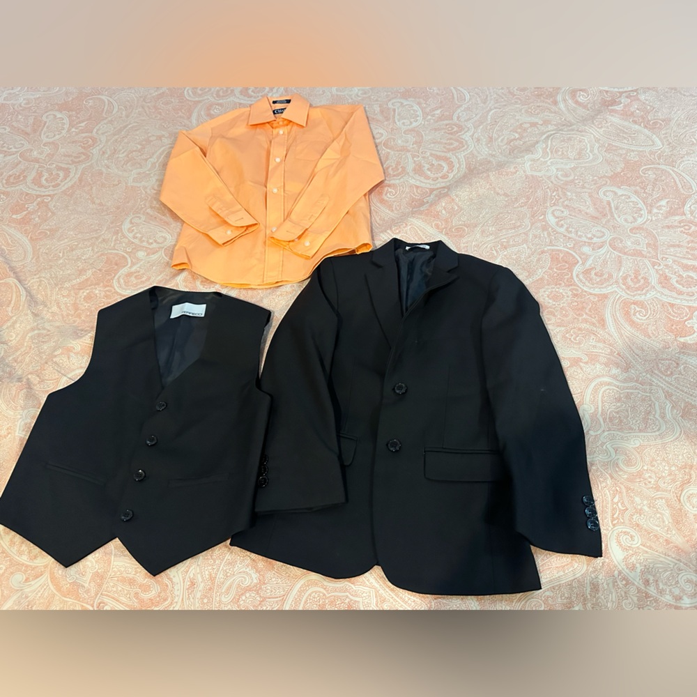 BUNDLE OF 3 FERRECCI BLAZE SET AND CHAPS ORANGE APPAREL BUTTON UP SHIRT FOR KIDS